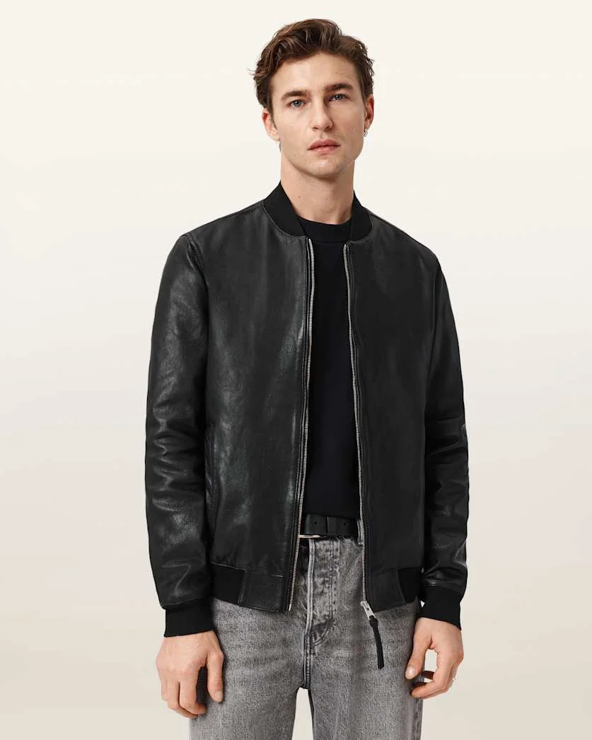 MORTEN LEATHER BOMBER JACKET - 1