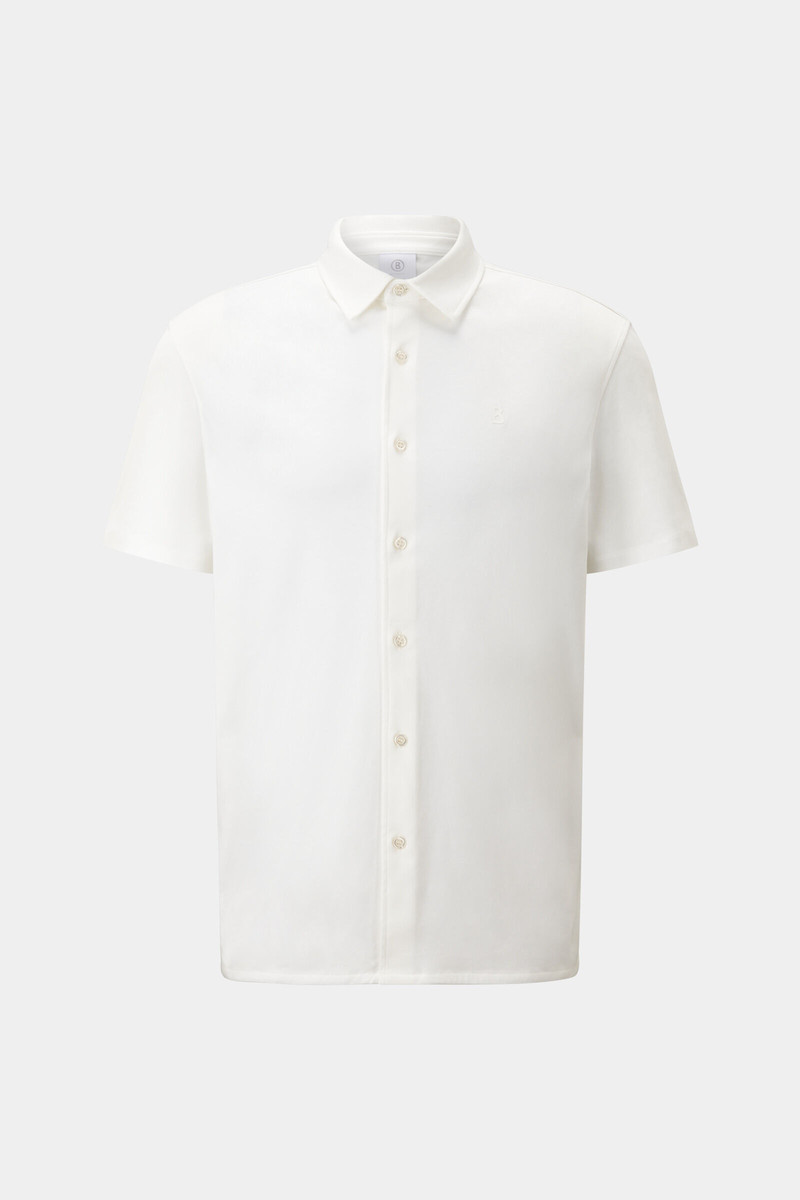 Jersey short-sleeved shirt Franz in Off-White 1