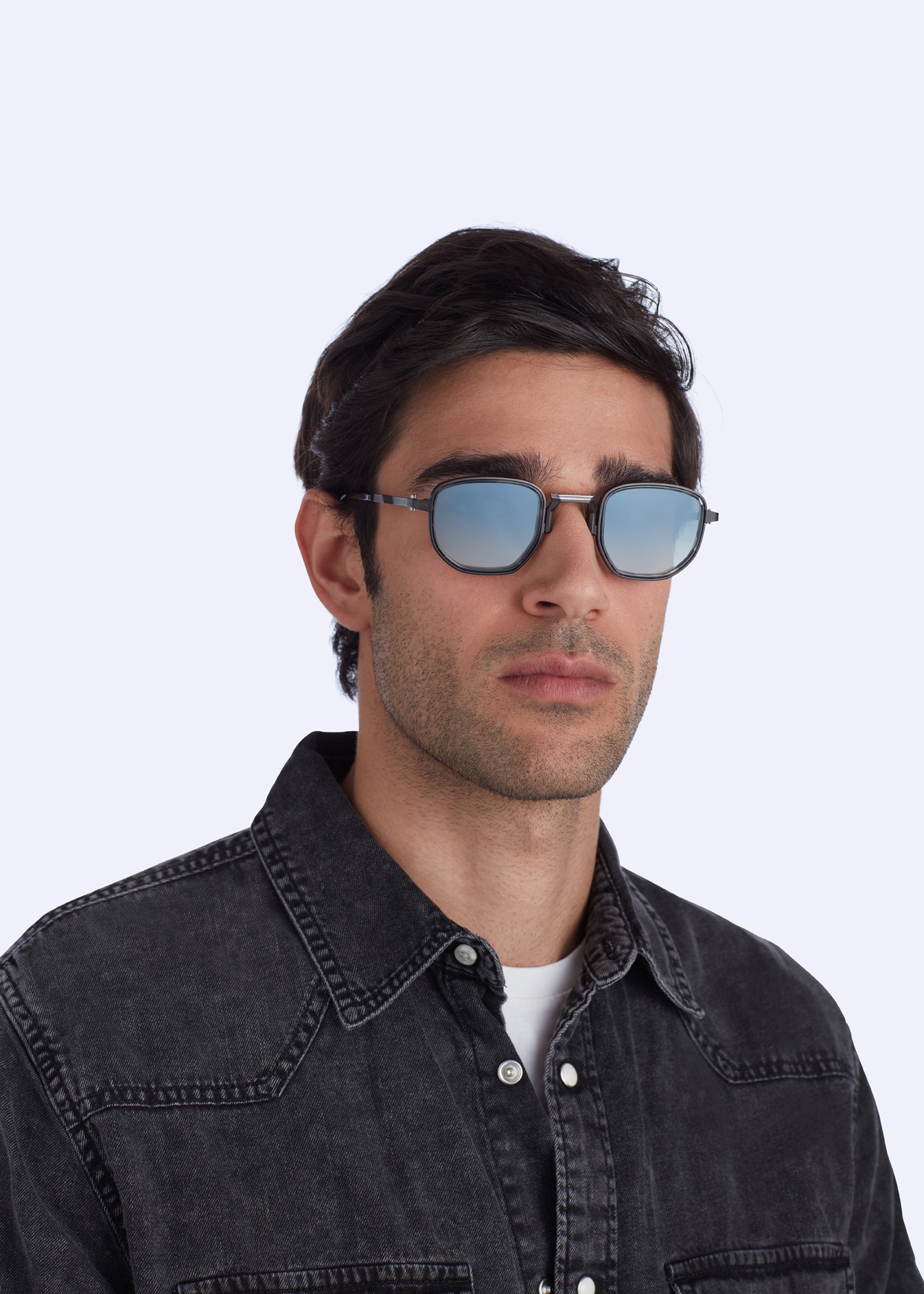 MOVITRA - Movitra – Giovanni Black Havana with Gradient Blue Lenses - 4