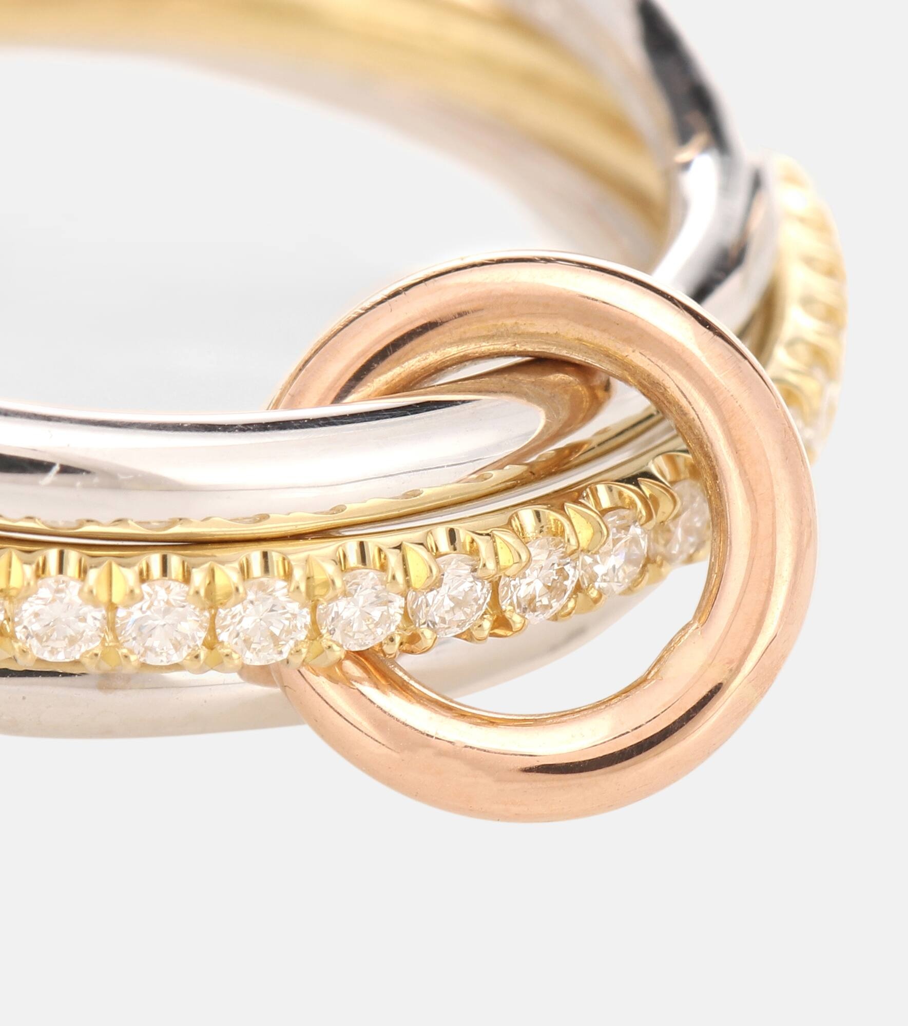 Sonny MX 18kt white, yellow and rose gold diamond ring - 6