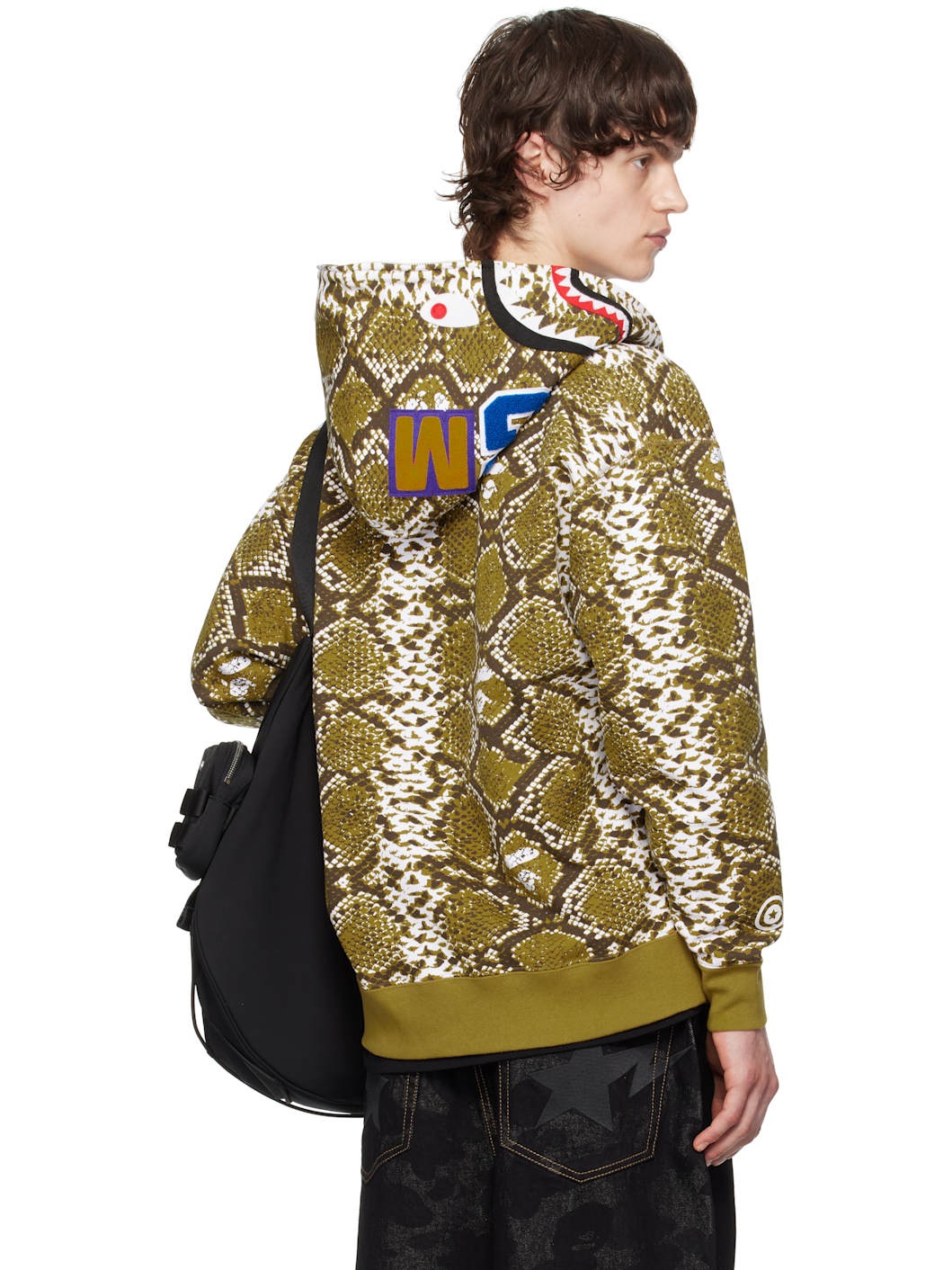 SSENSE Exclusive Khaki Shark Hoodie - 3