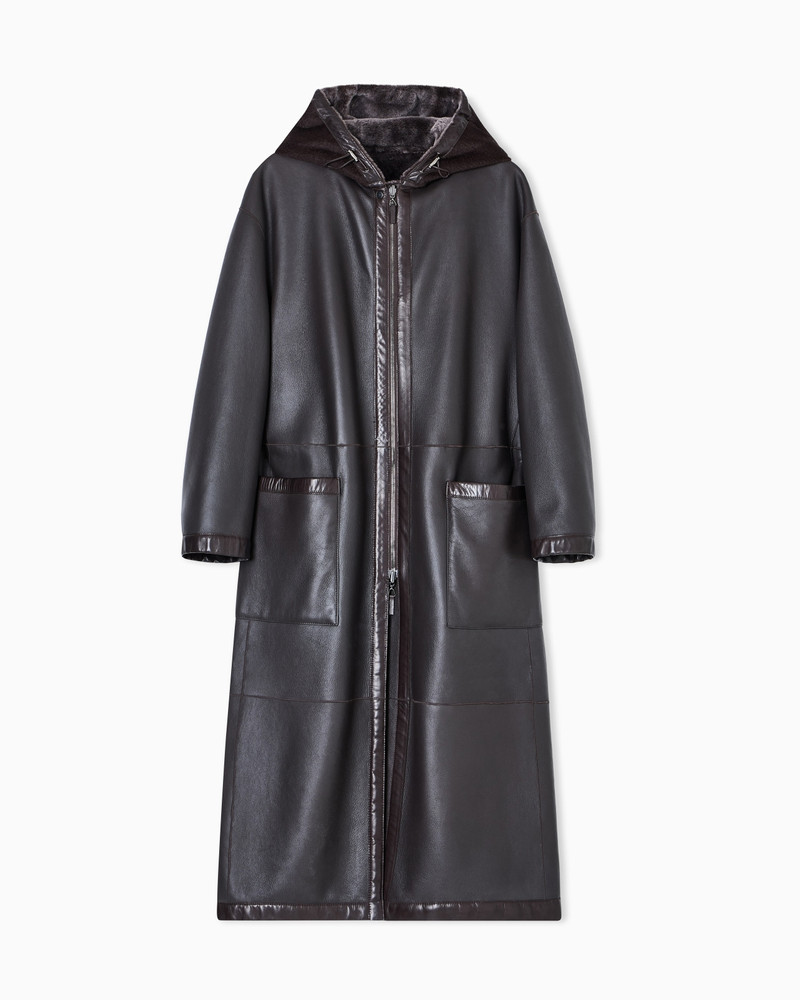 LONG LAMBSKIN SHEARLING COAT 5