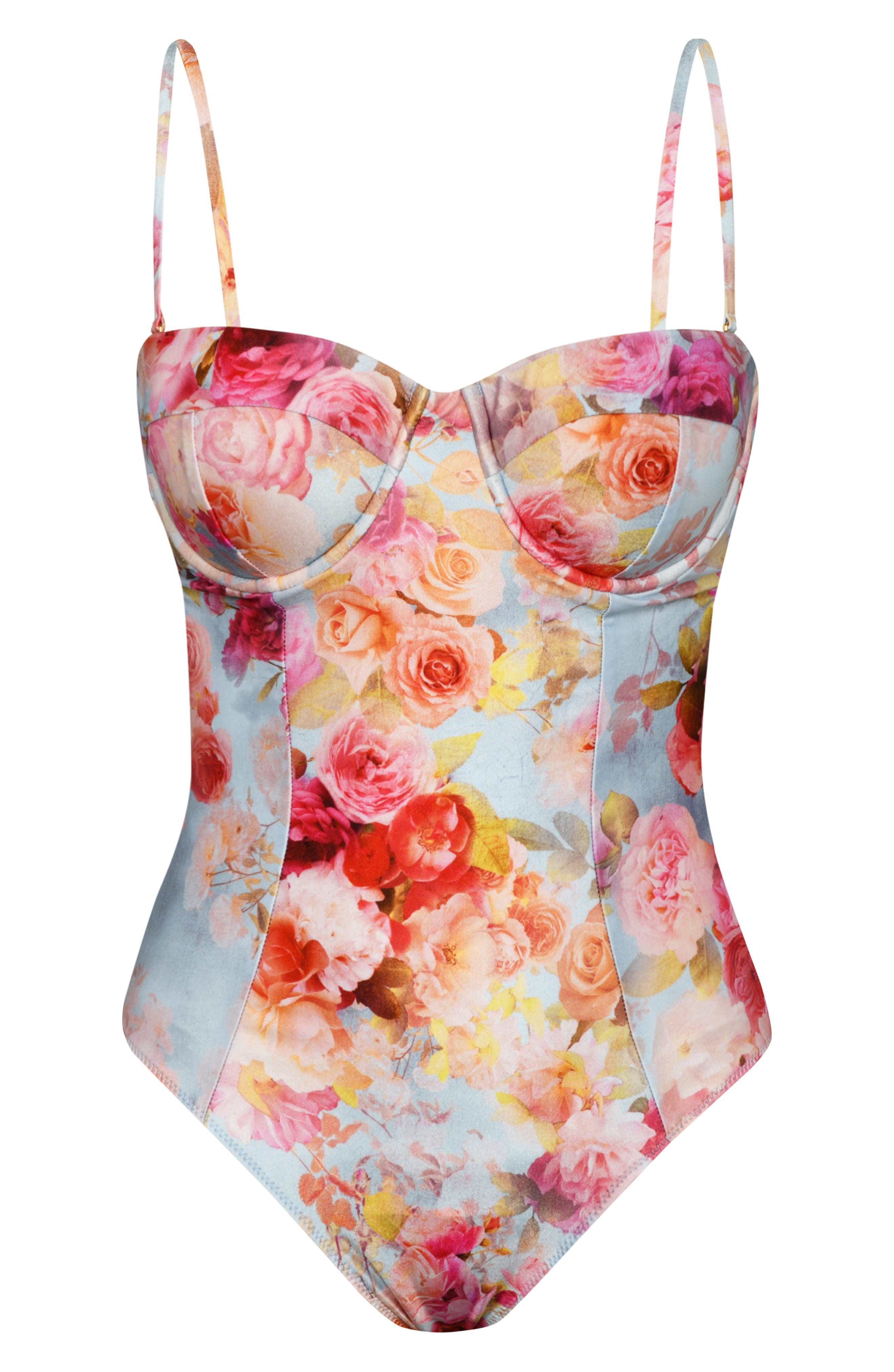 L'AGENCE Amie Soft Clound Underwire One-Piece Swimsuit in Pink at Nordstrom - 3
