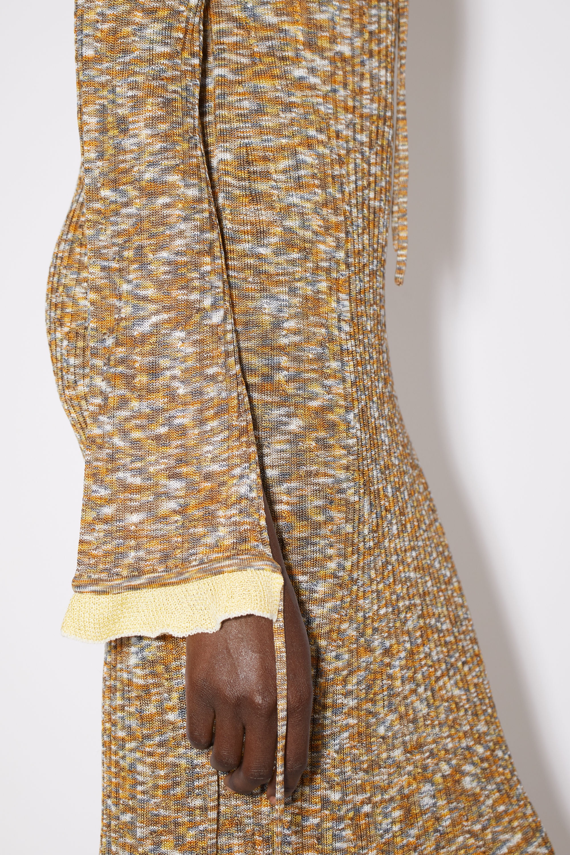 Ribbed knit dress - Brown/multi - 4