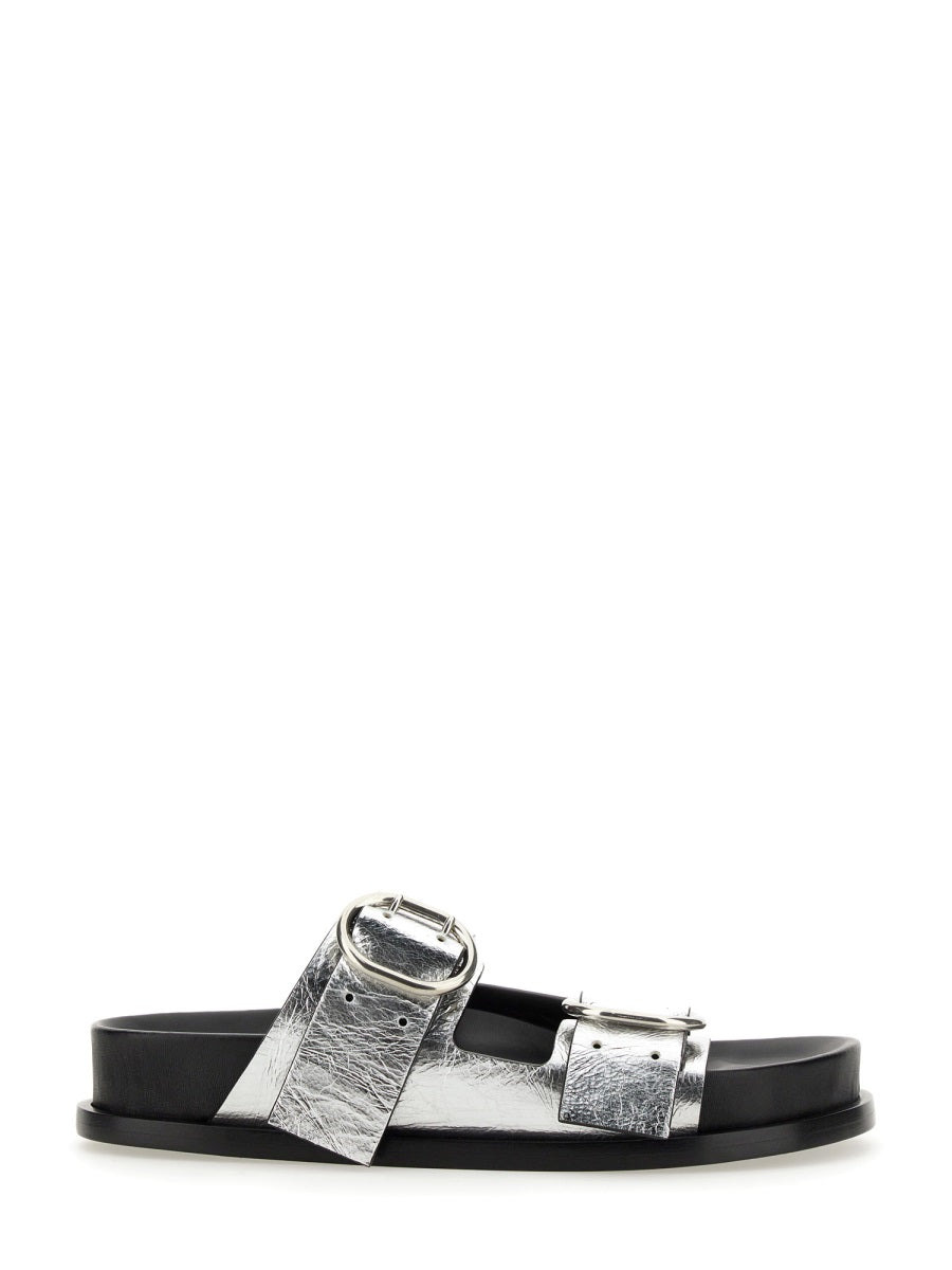 Jil Sander Women Leather Sandal With Buckle - 1