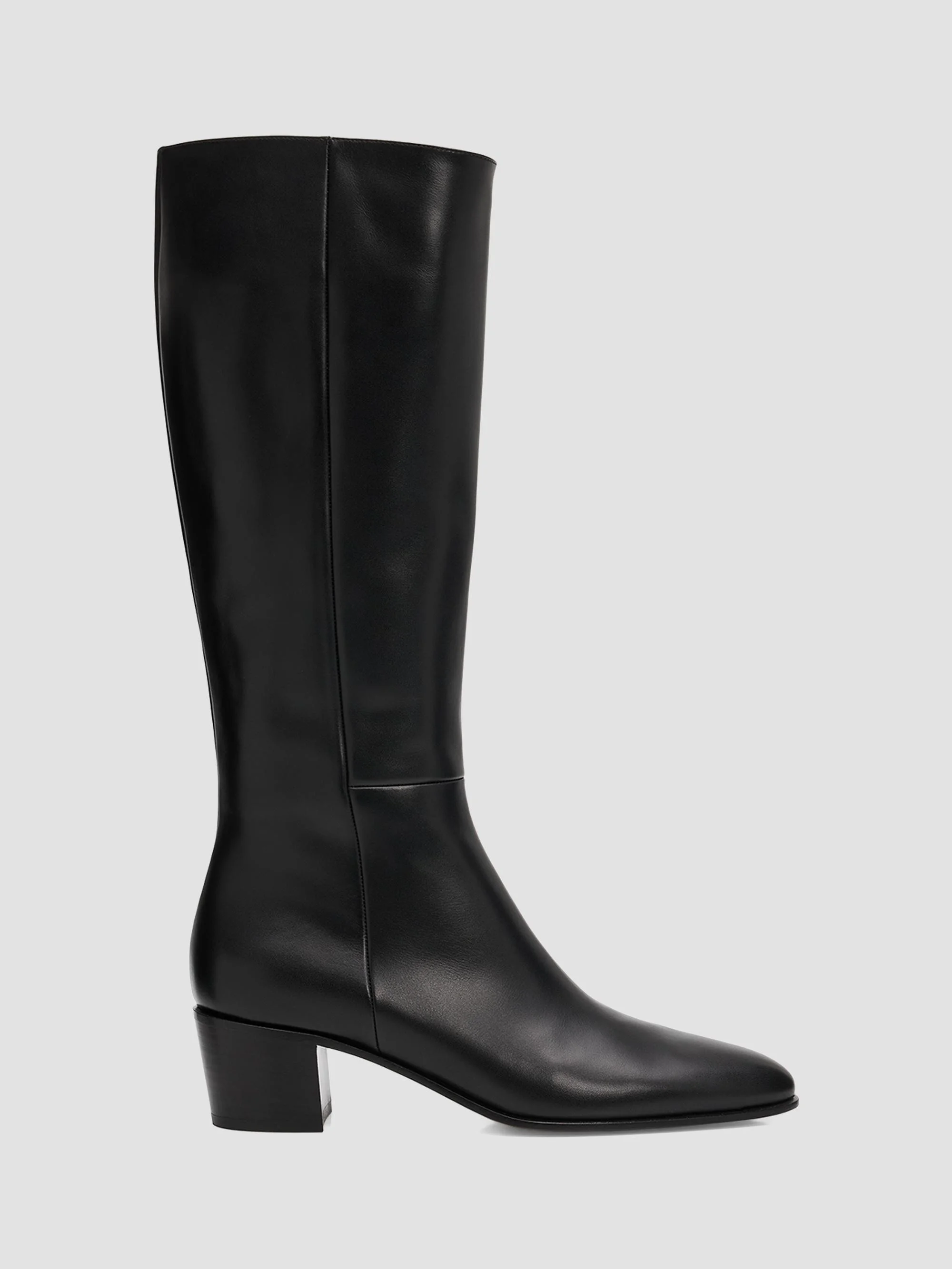 Women's Spencer 45MM Leather Boots - Nero Black - 1