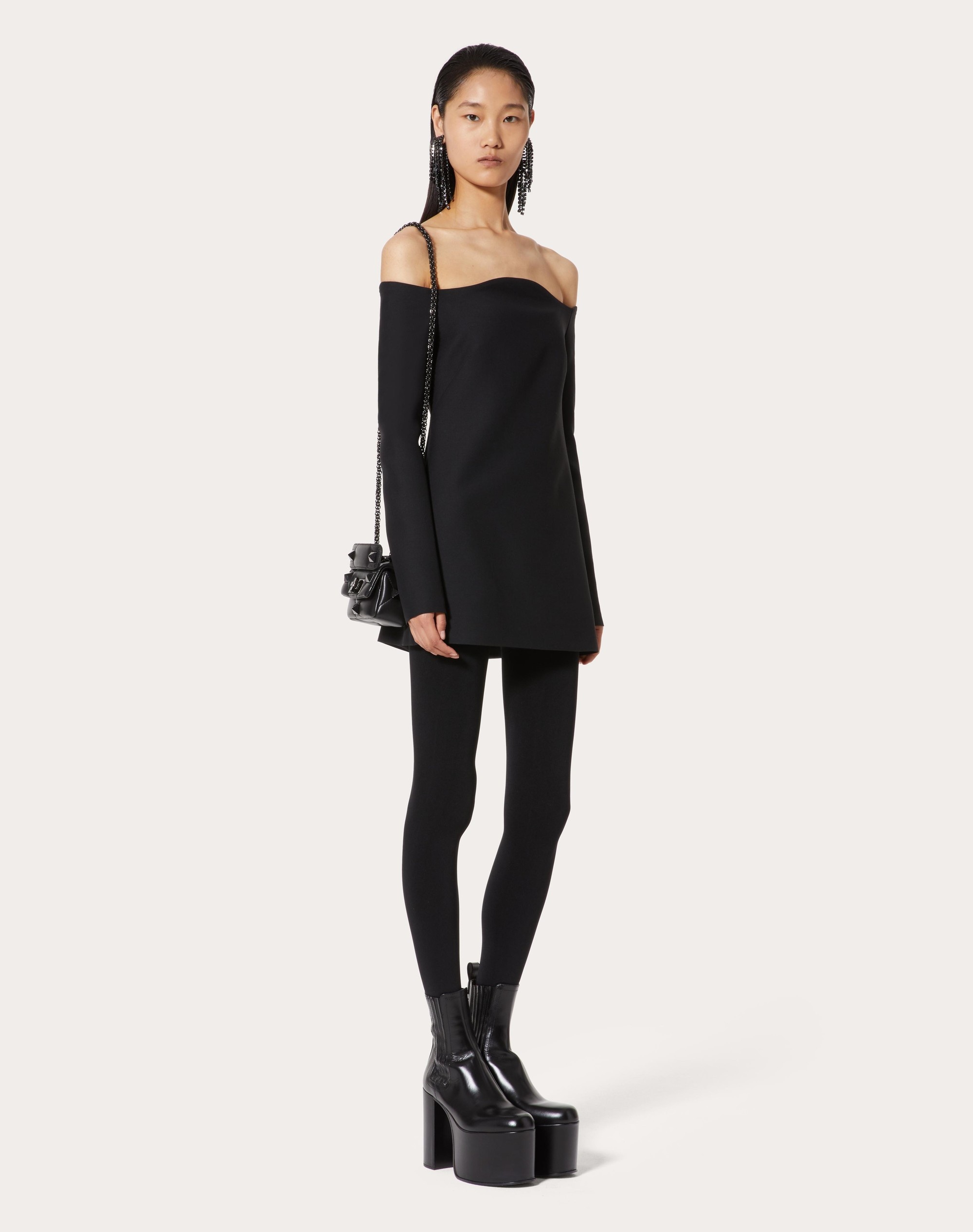 MINI ROMAN STUD THE SHOULDER BAG IN NAPPA LEATHER WITH CHAIN - 6