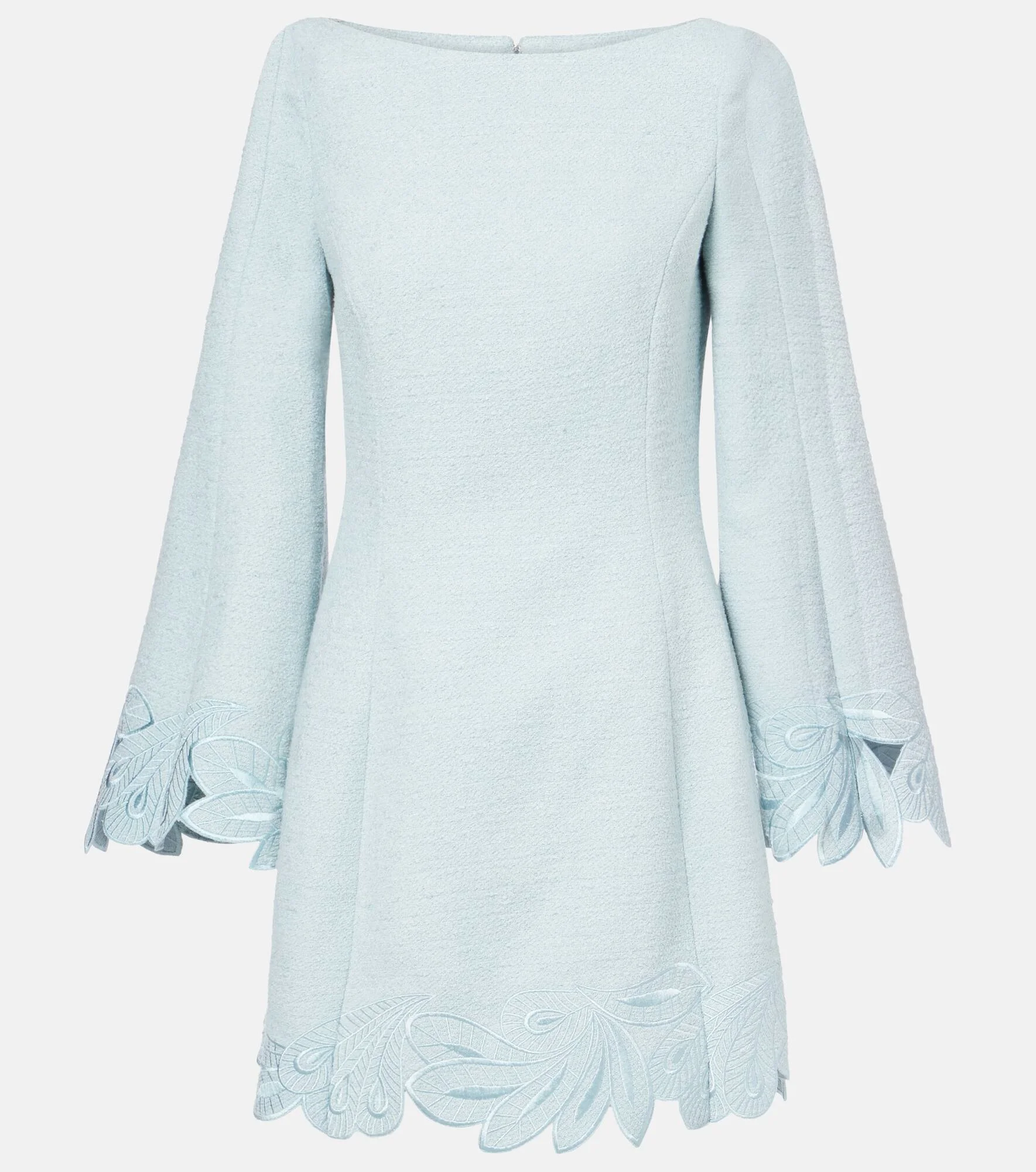 Cotton and wool-blend tweed minidress - 1