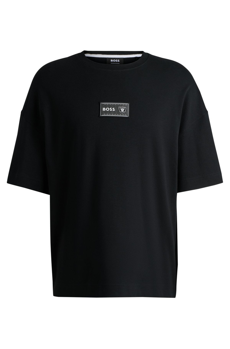BOSS X NFL INTERLOCK-COTTON T-SHIRT WITH SPECIAL BRANDING 1