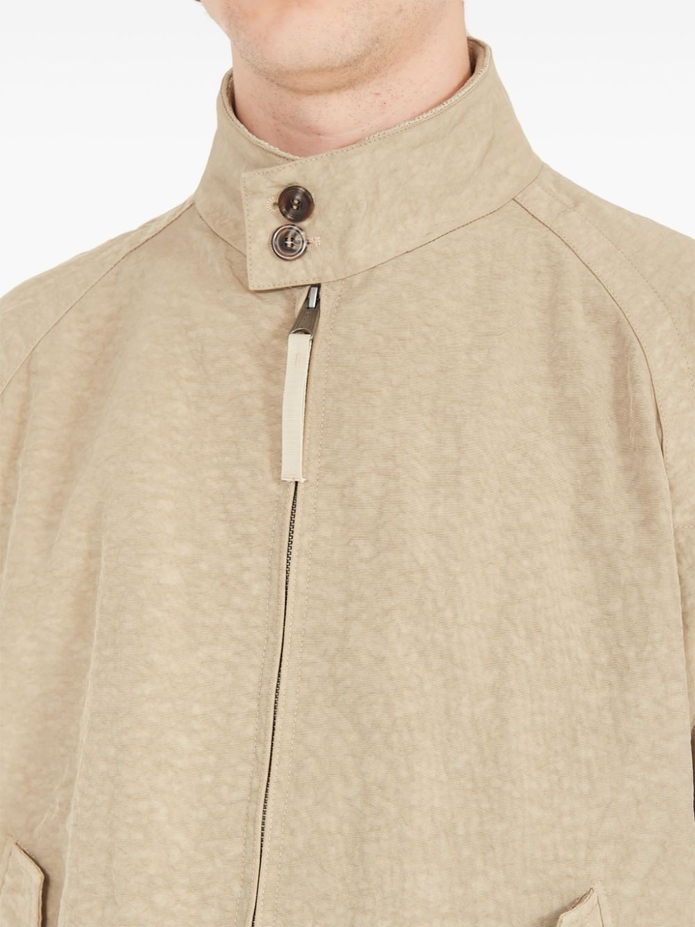 lightweight canvas zipped jacket - 6
