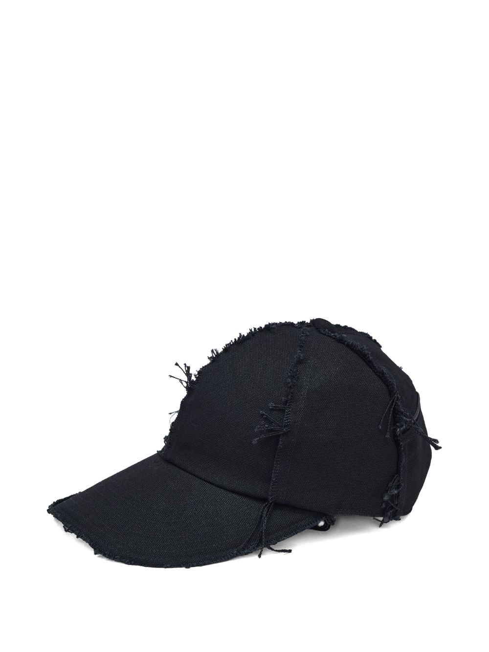 frayed-edges zip-detail baseball cap - 3