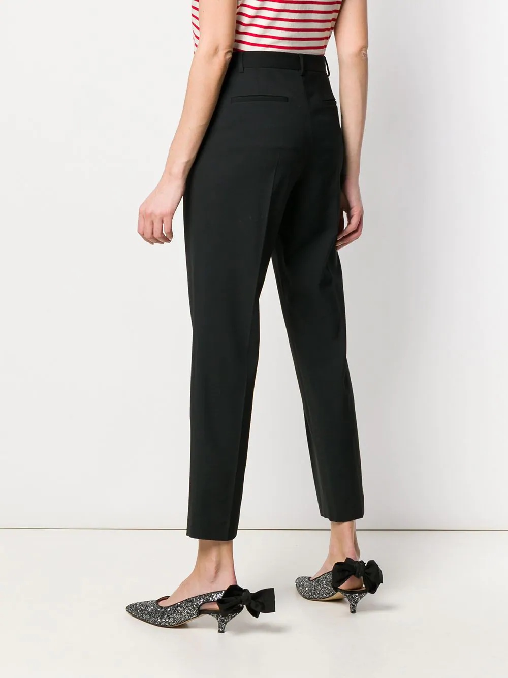 cropped-length tailored trousers - 4