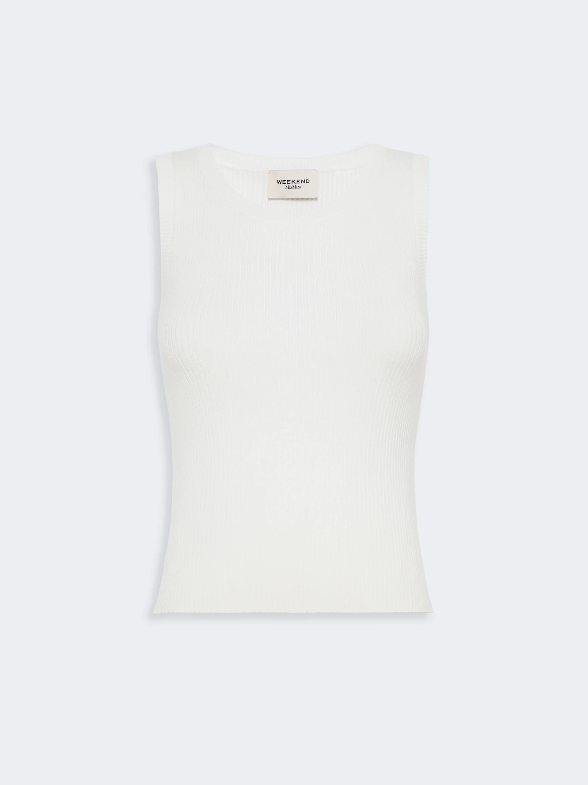TARO Sleeveless stretch viscose sweater - WHITE - 1
