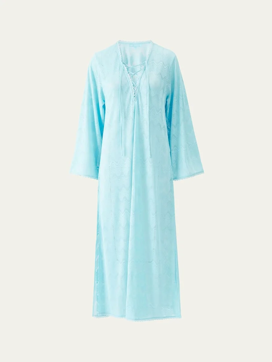 Kimberly Zig-Zag Kaftan Coverup - 1