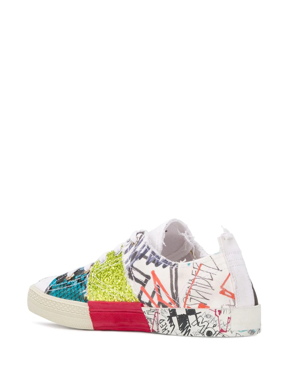 Graffiti low-top sneakers - 3