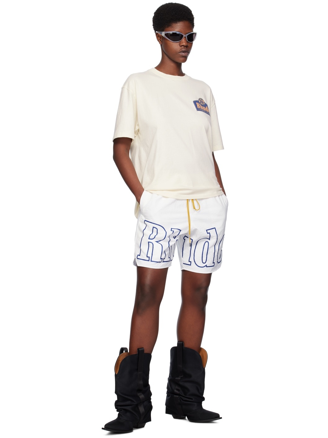 White Printed Shorts - 4