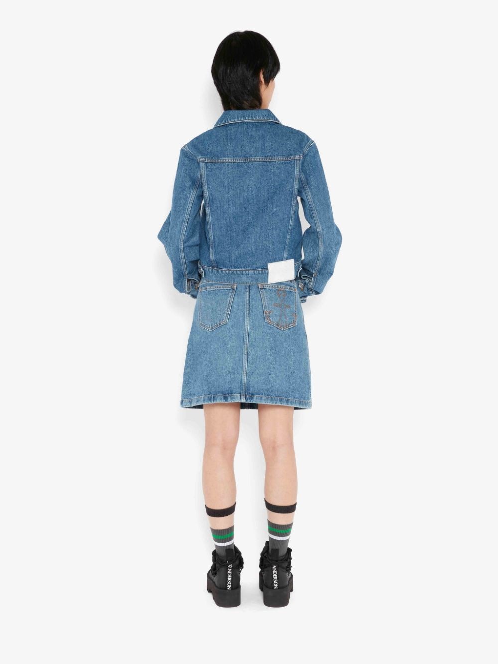 CHAIN LINK DENIM TRUCKER JACKET - 4