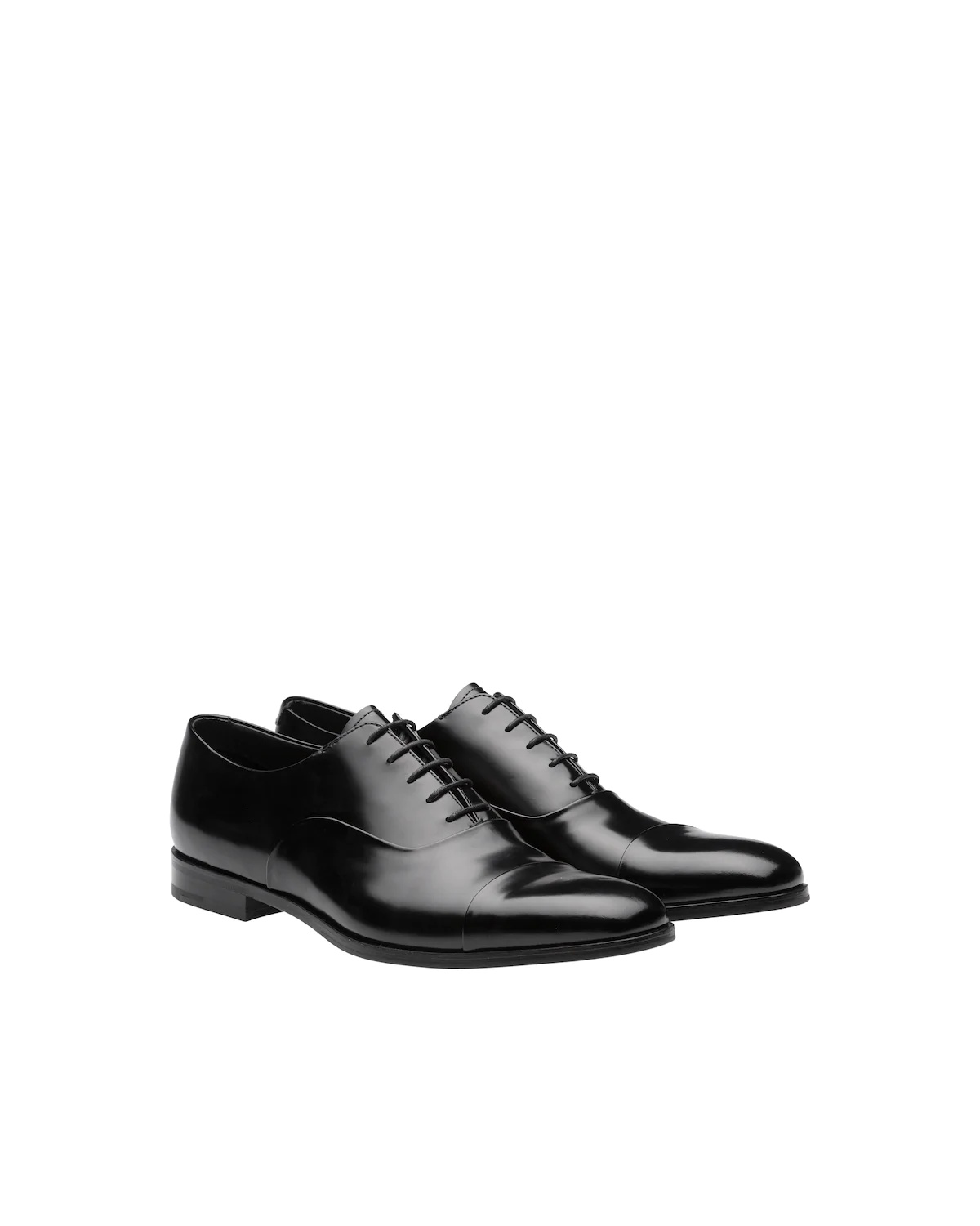 Brushed leather laced Oxford shoes - 1