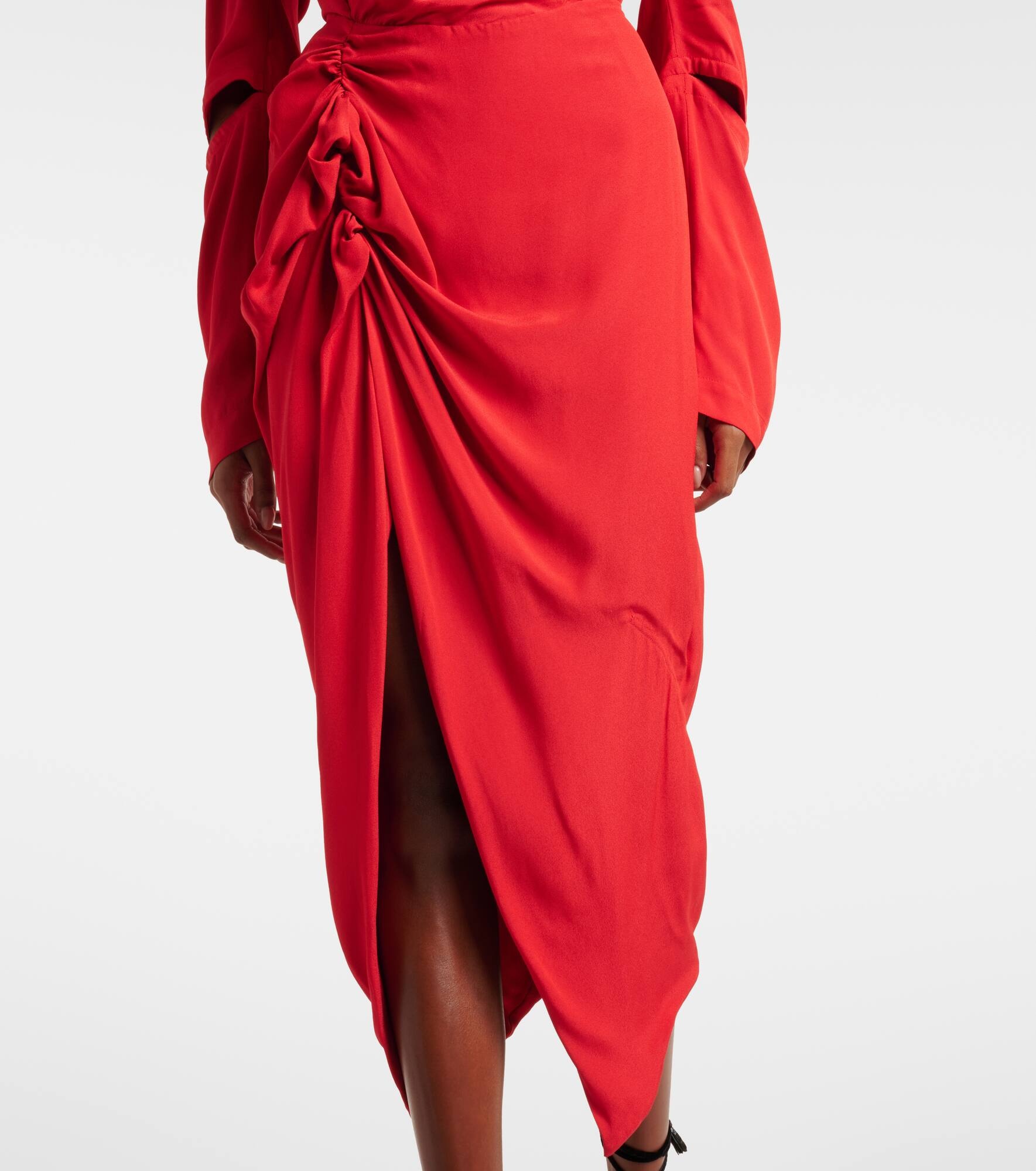 Panther draped midi dress - 5