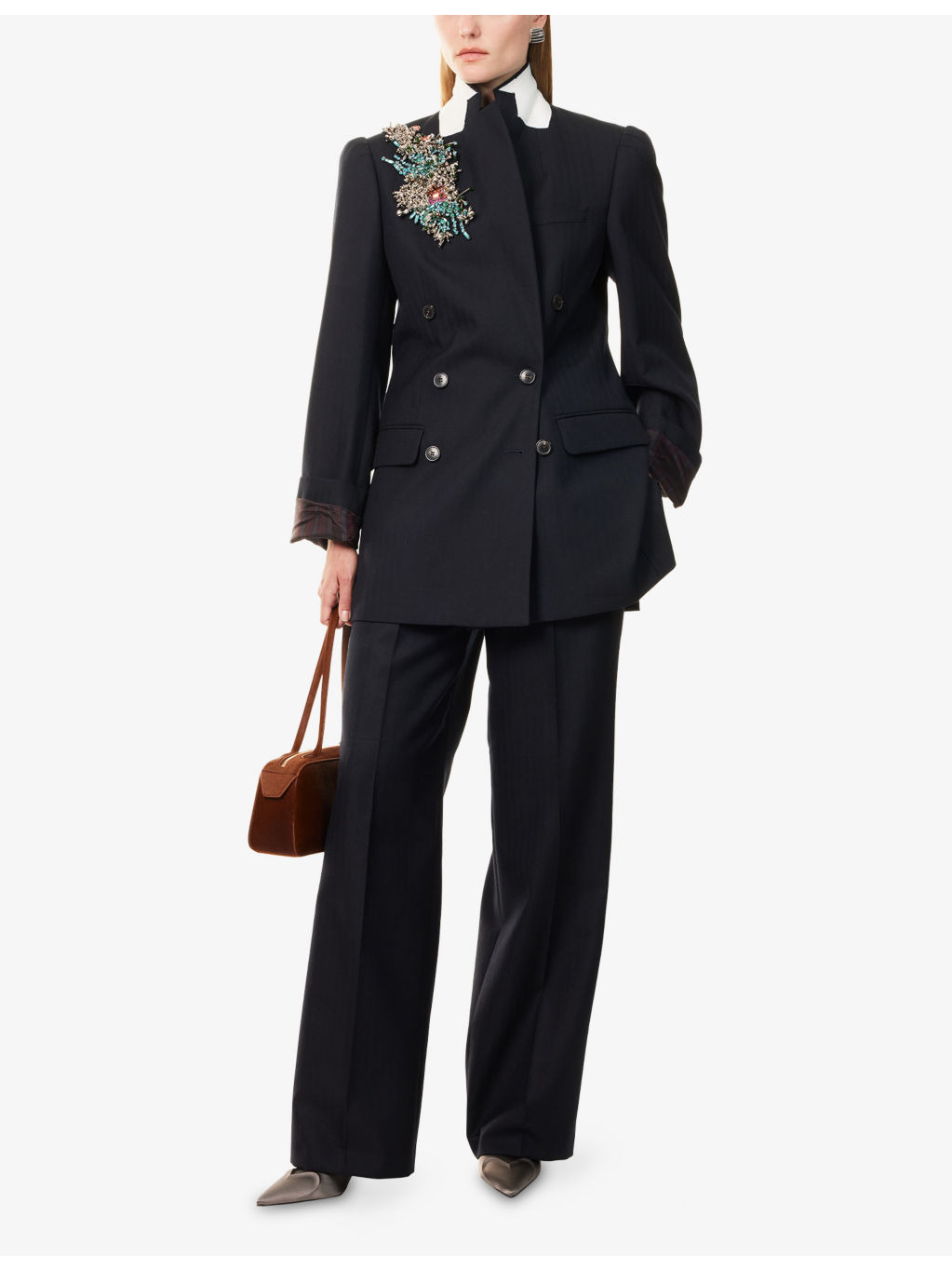 Bafy Crystal-Embellished Double-Breasted Wool Jacket - 2