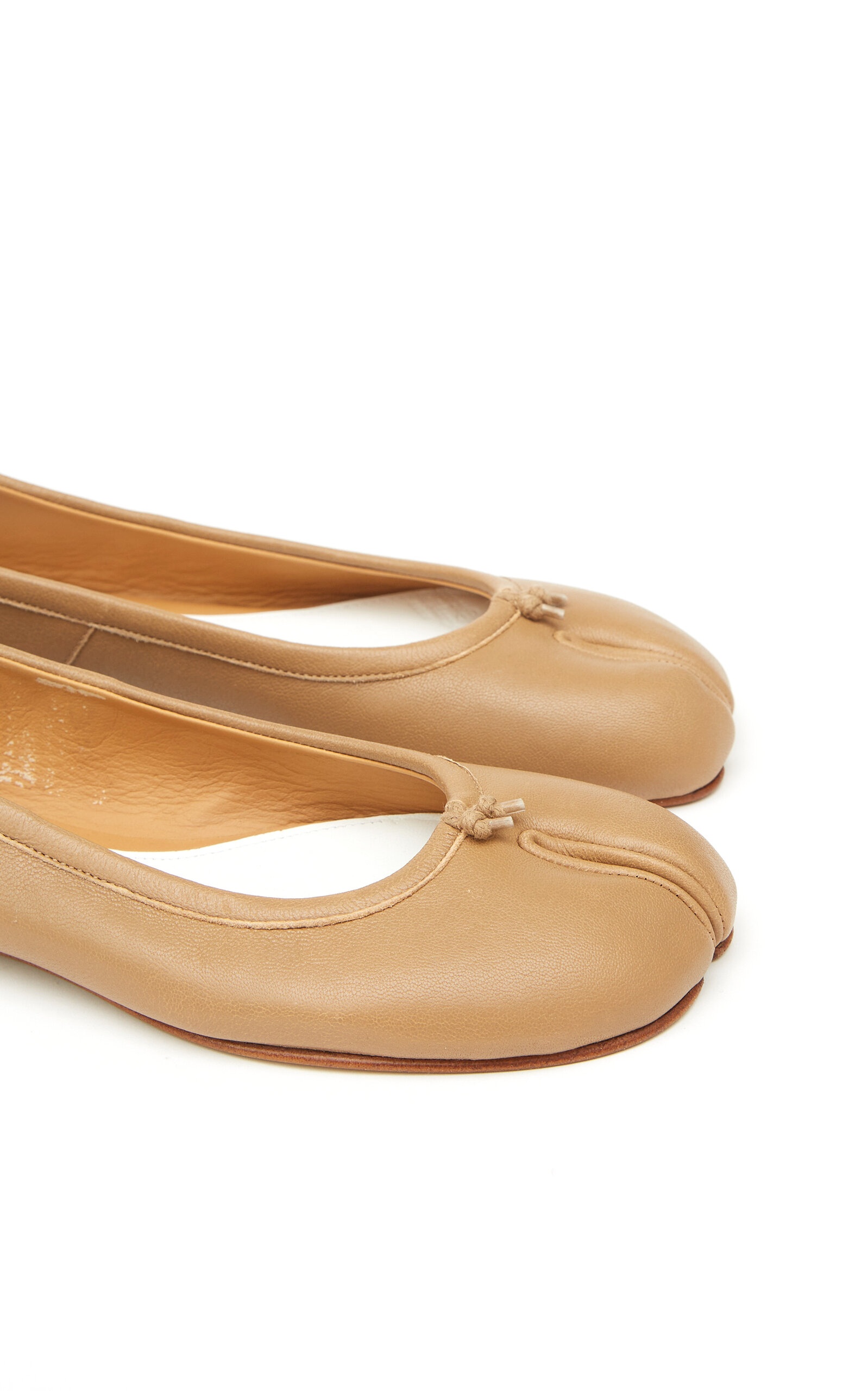 Tabi Leather Ballet Flats tan - 4