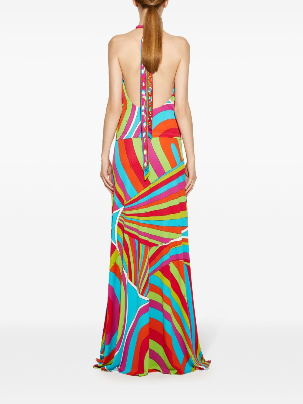 Iride-print halterneck top - 4