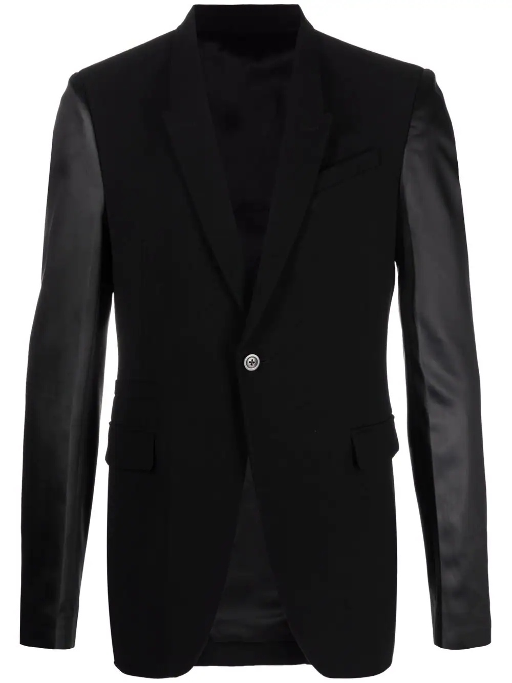 contrasting-sleeves blazer - 1