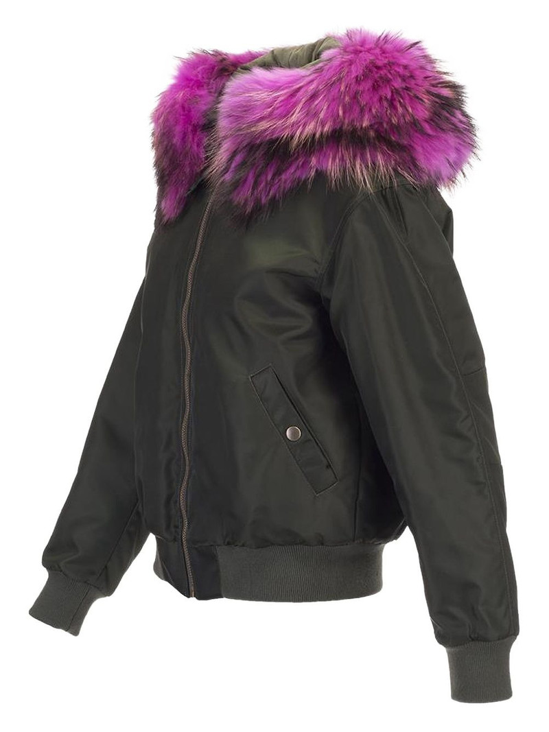 faux fur-trim jacket 3