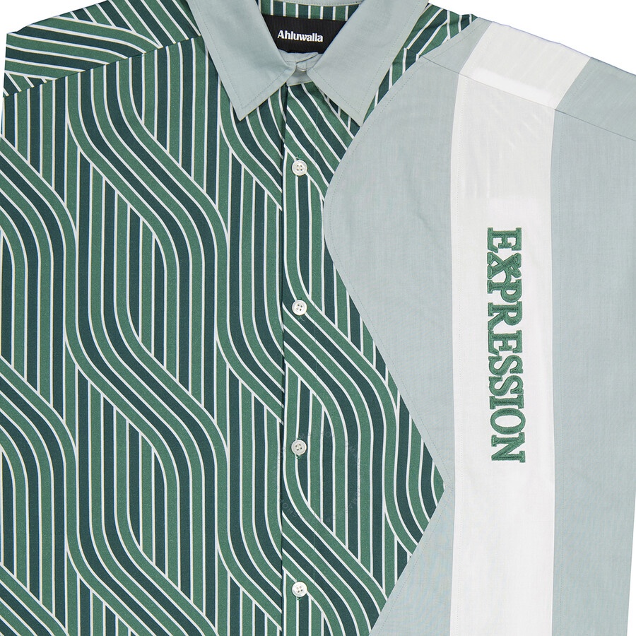 Ahluwalia Ahluwalia Men's Zig Zag Cotton Oversized Shirt