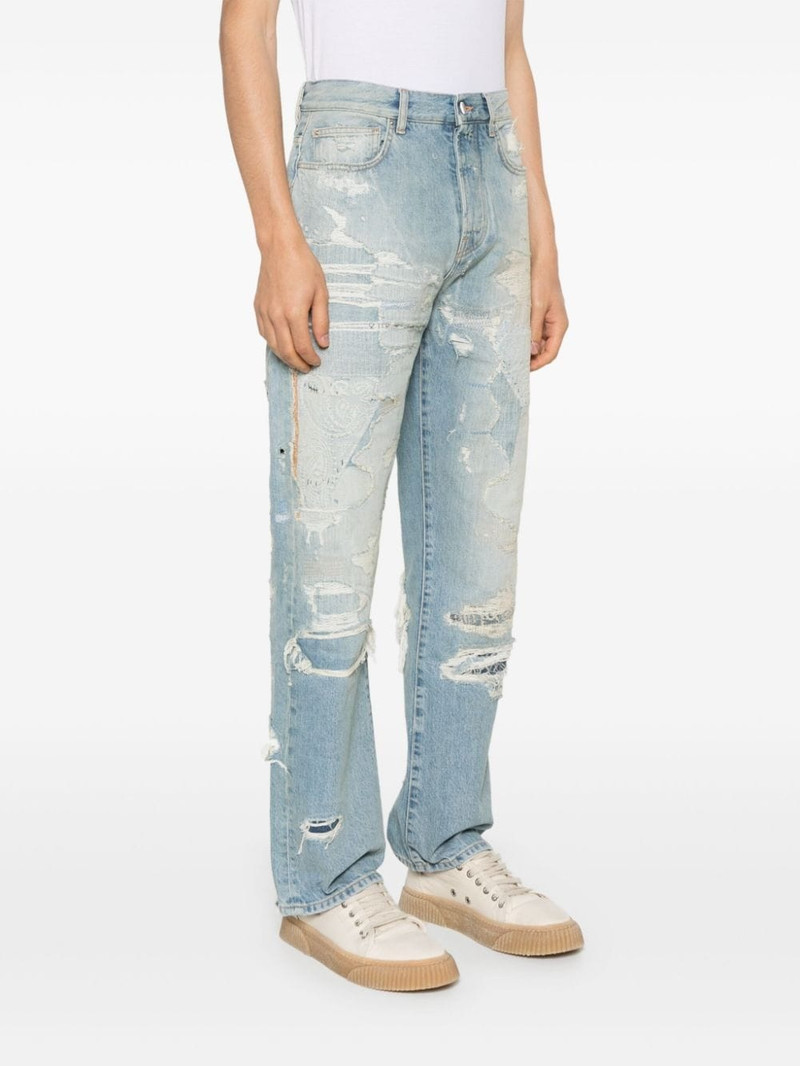 Repaired straight-leg jeans 3