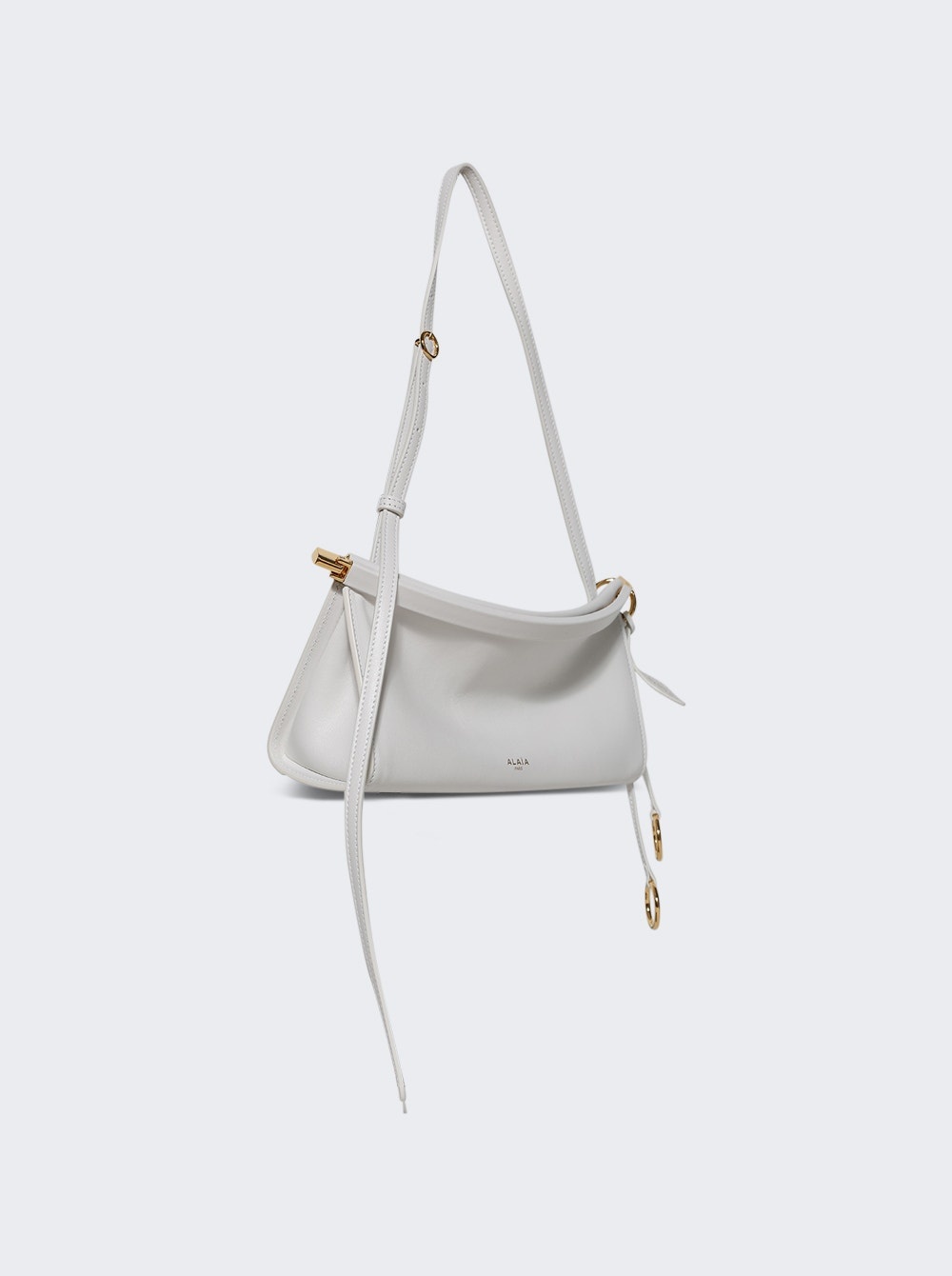 Le Click East West Small Bag Optic White Leather - 4