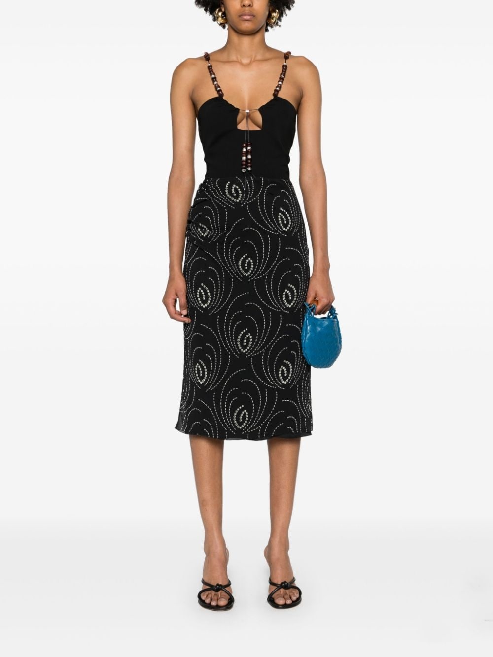Solarte beaded crepe blouse - 2