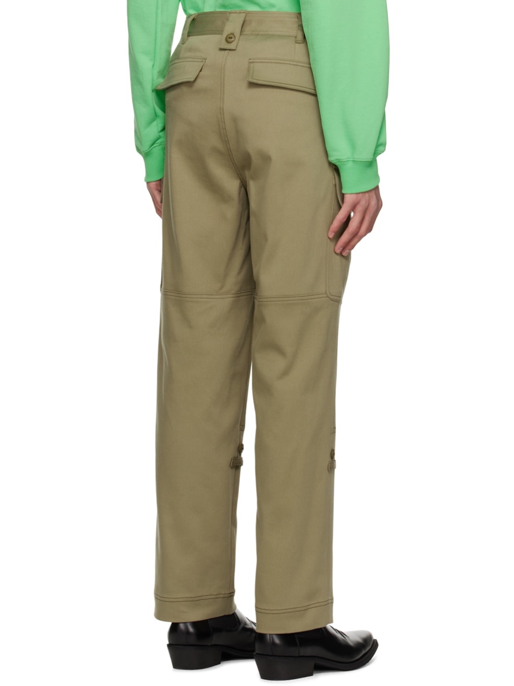 SSENSE Exclusive Khaki Paneled Cargo Pants - 3