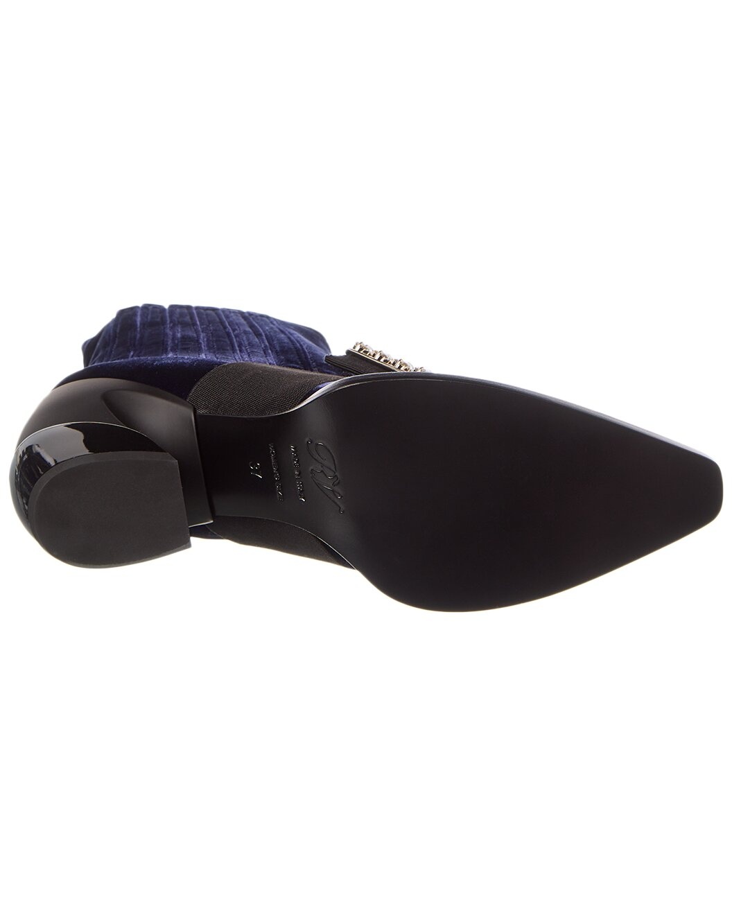 Roger Vivier Tex Strass Velvet Boot - 4