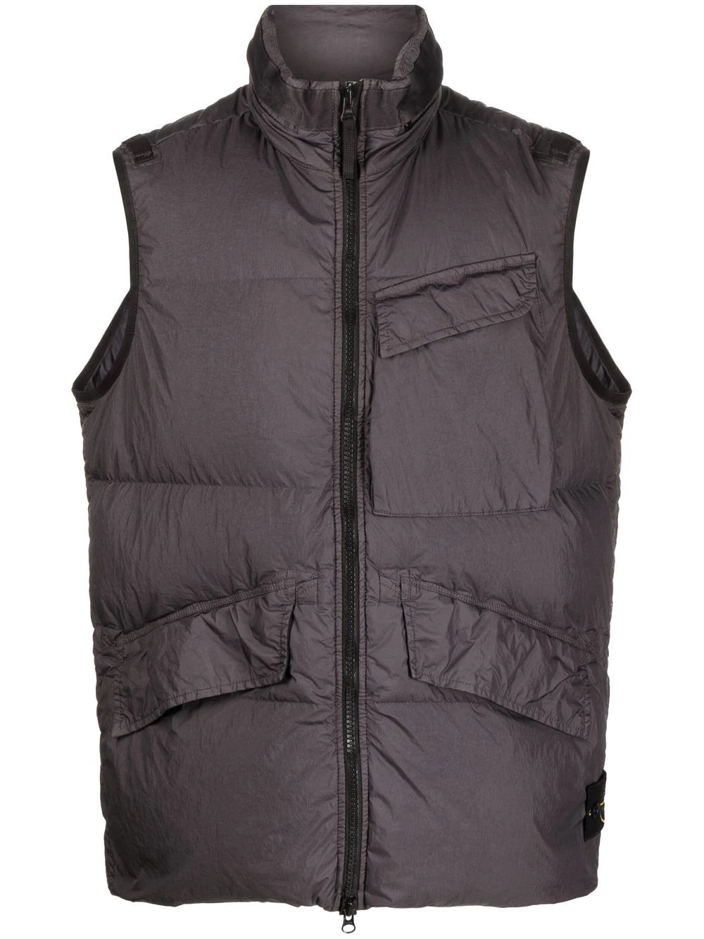 Compass-badge padded gilet - 1