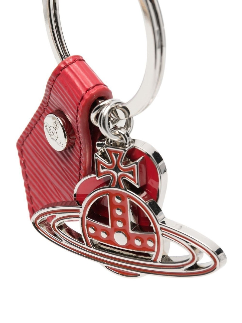 Vivienne Westwood enamelled orb-detail keyring outlook