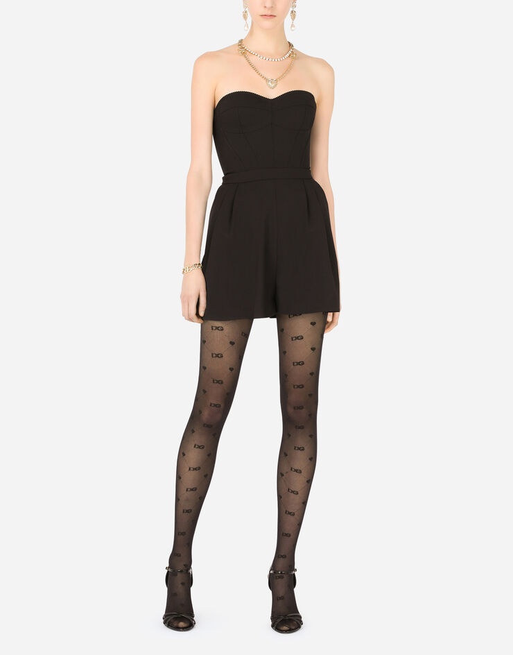 Tights with all-over jacquard DG logo - 2