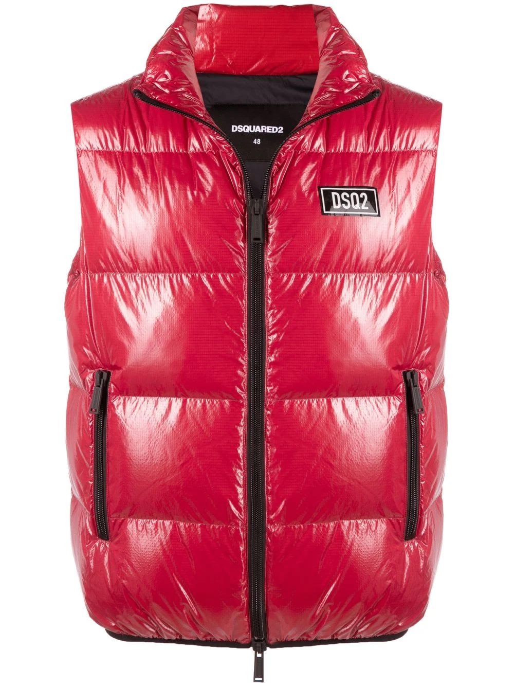 high-shine padded gilet - 1