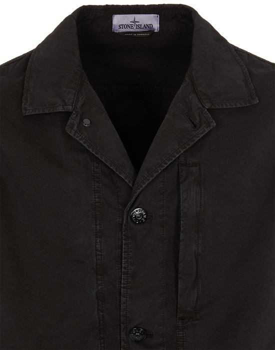 439WN BRUSHED COTTON CANVAS_GARMENT DYED 'OLD' EFFECT BLACK - 3