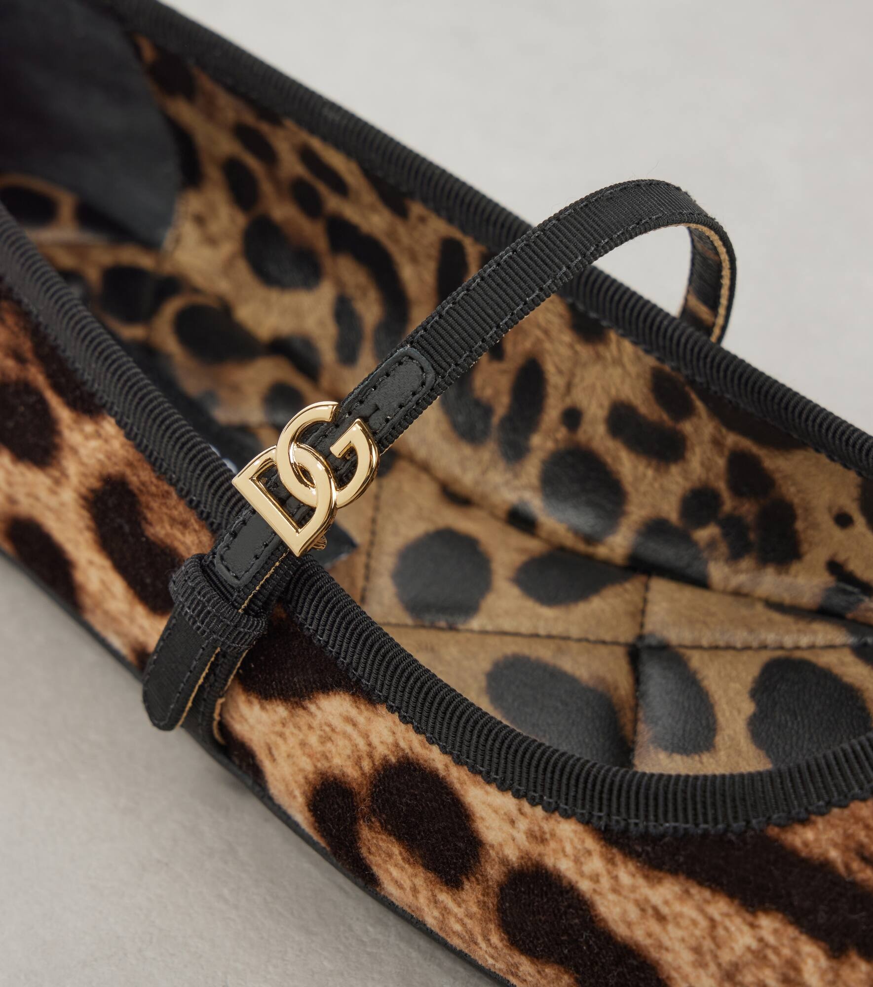 Vally leopard-print velvet Mary Jane flats - 5