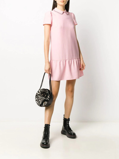 REDValentino rhinestone embroidered mini dress outlook