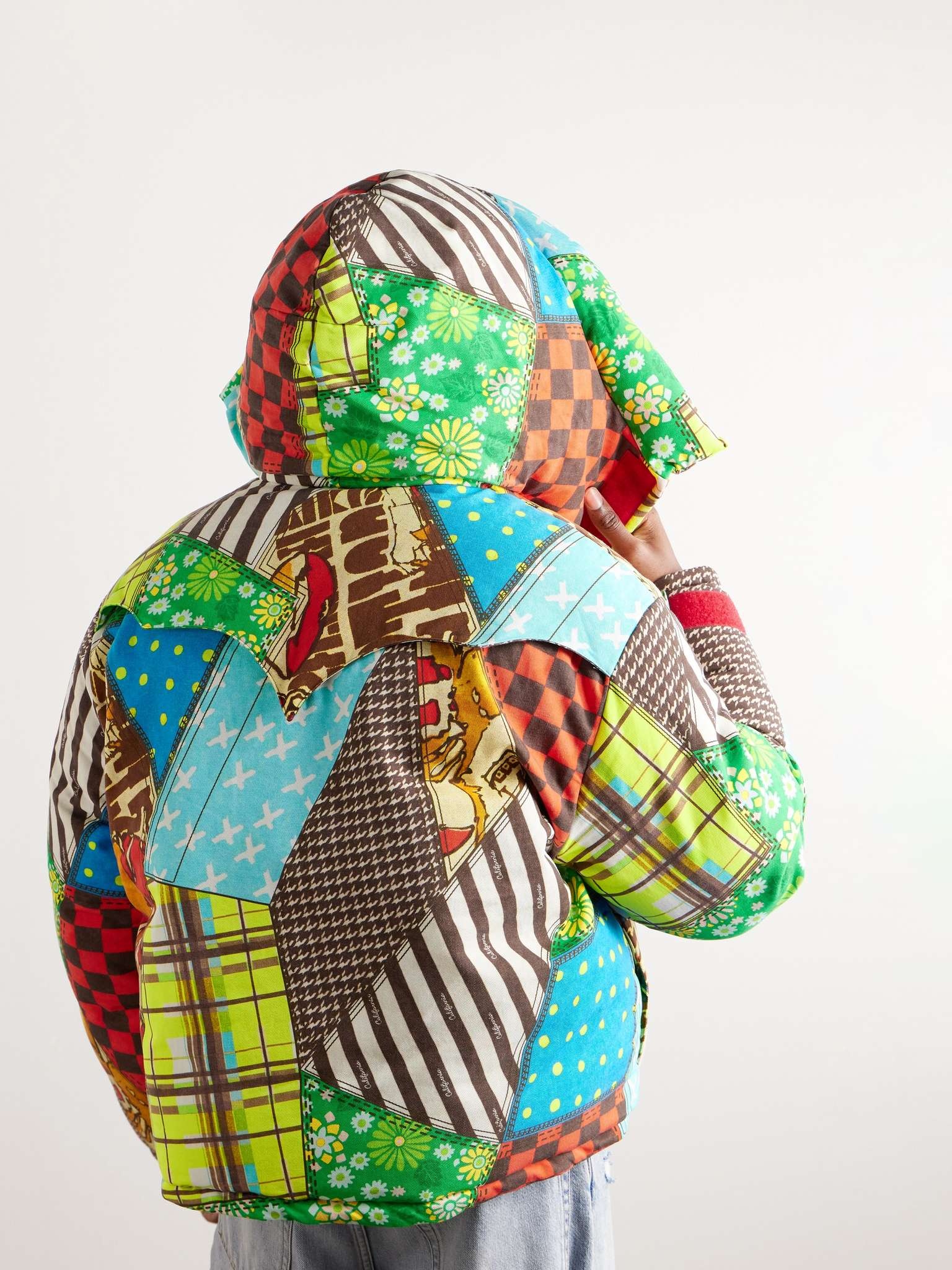 Printed Cotton and TENCEL™ Lyocell-Blend Hooded Down Jacket - 4