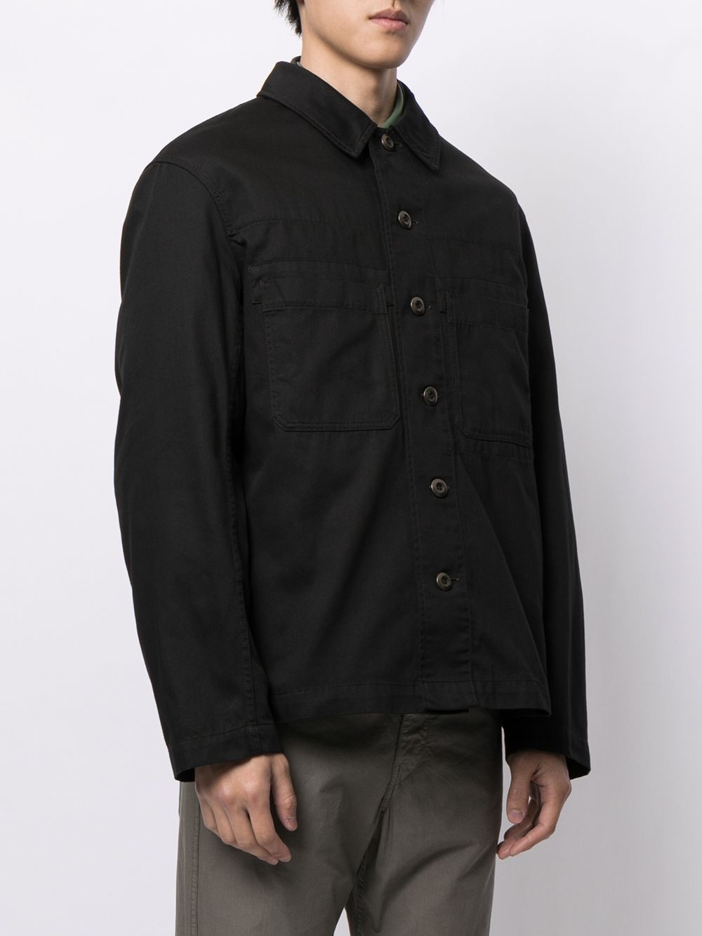 denim workwear overshirt - 3