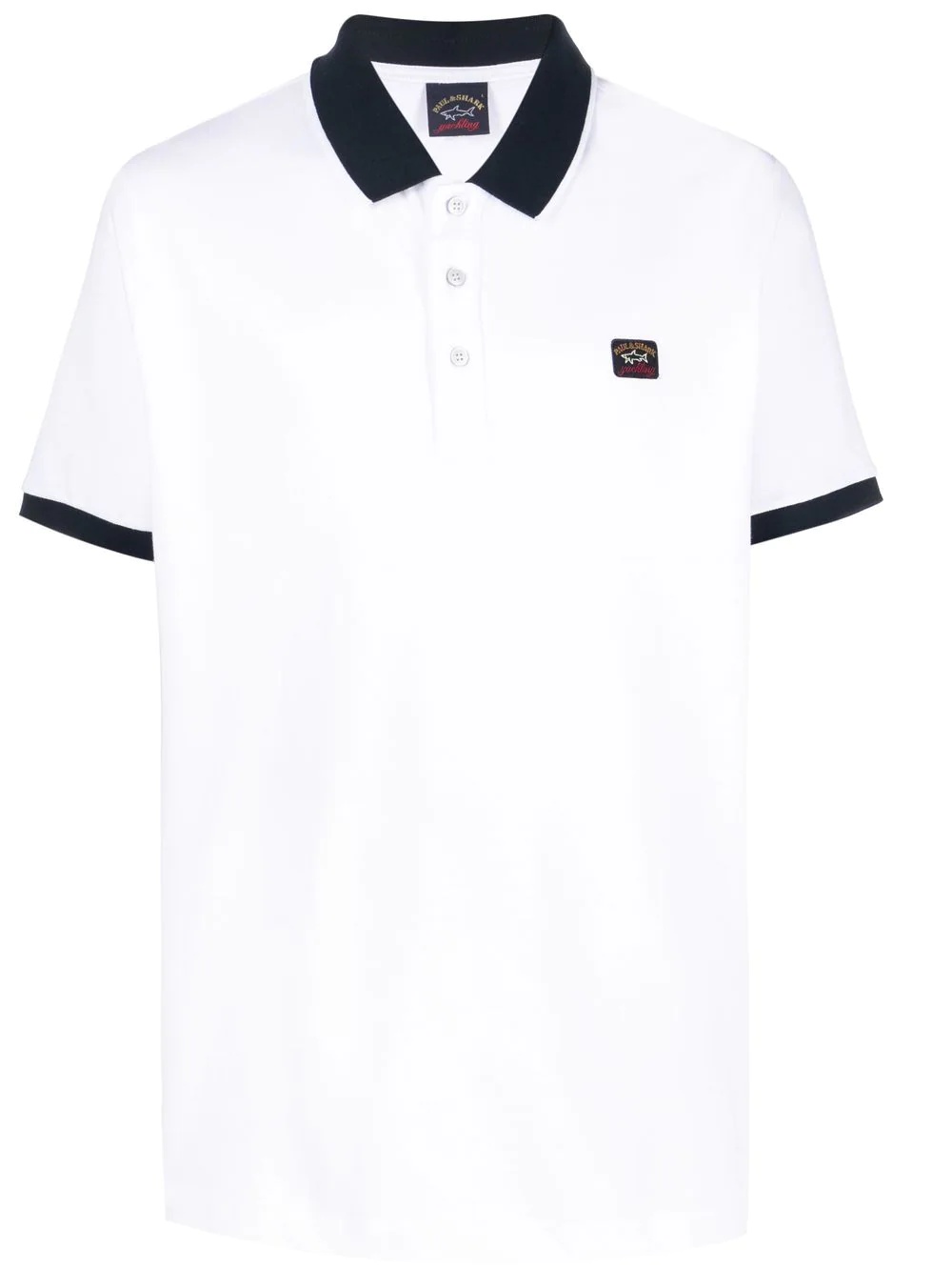 logo-patch polo shirt - 1