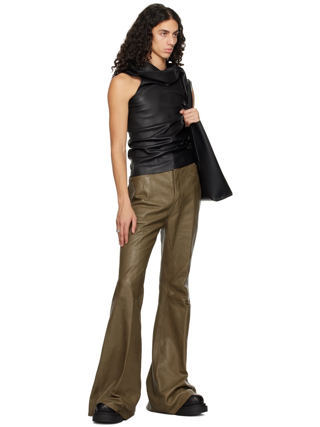 Brown Porterville Bolan Leather Pants - 4