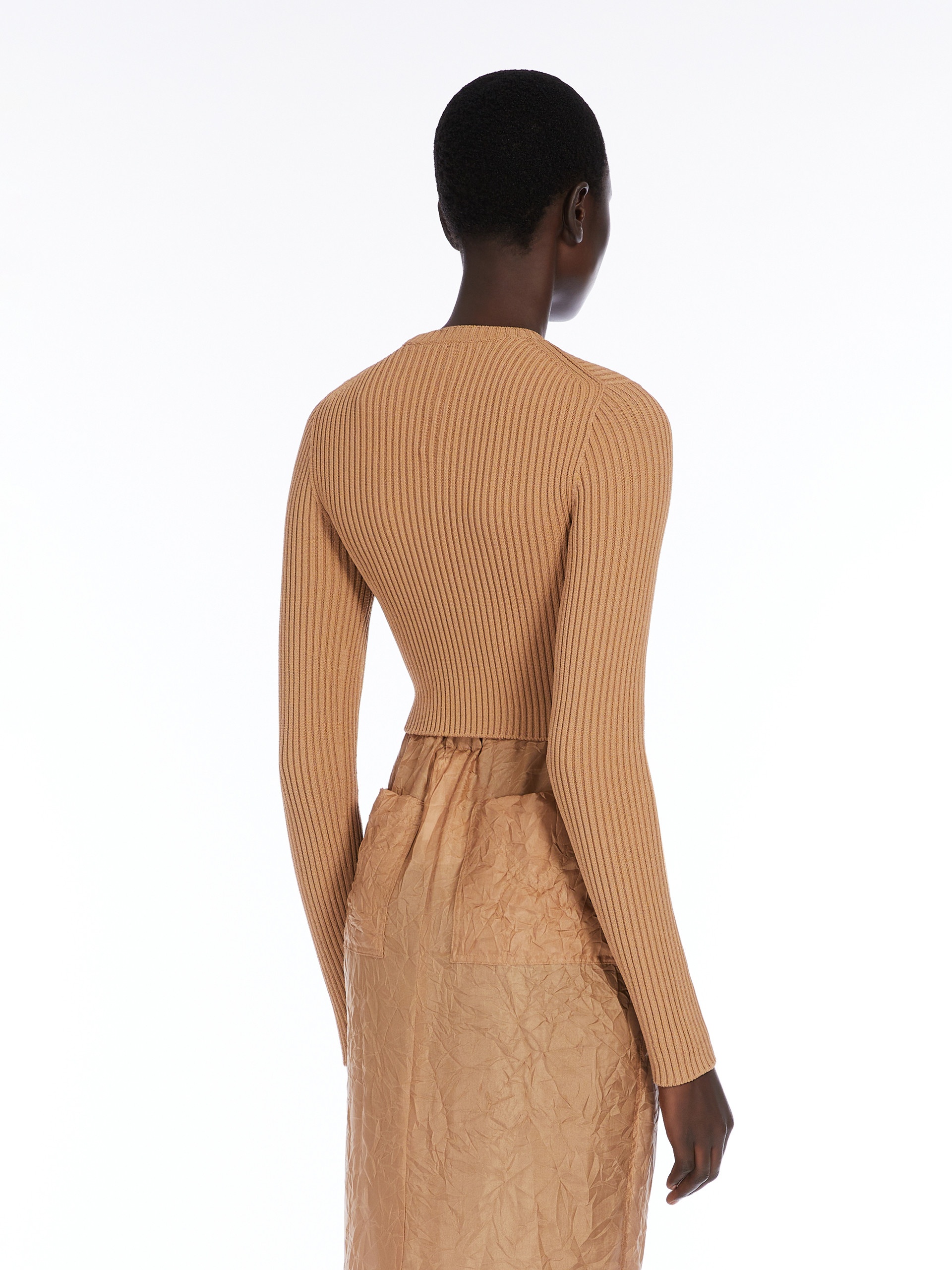 ARCELLA1234 Viscose crêpe cropped jumper - 4