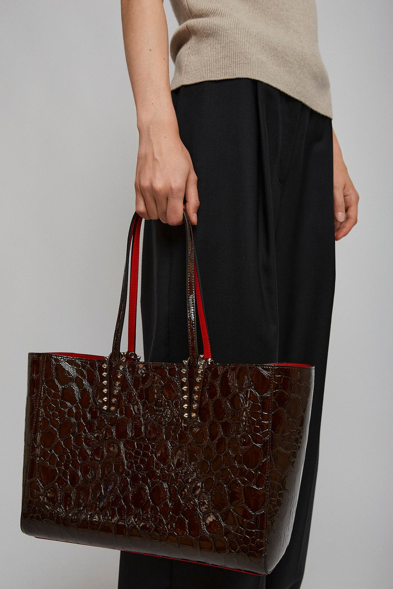 Christian Louboutin Cabata soft brown bag outlook