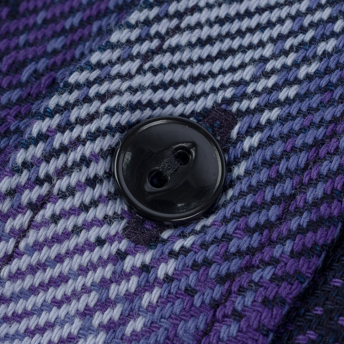IHWF-001 9oz Selvedge Ombré Check Work Shirt - Purple - 14
