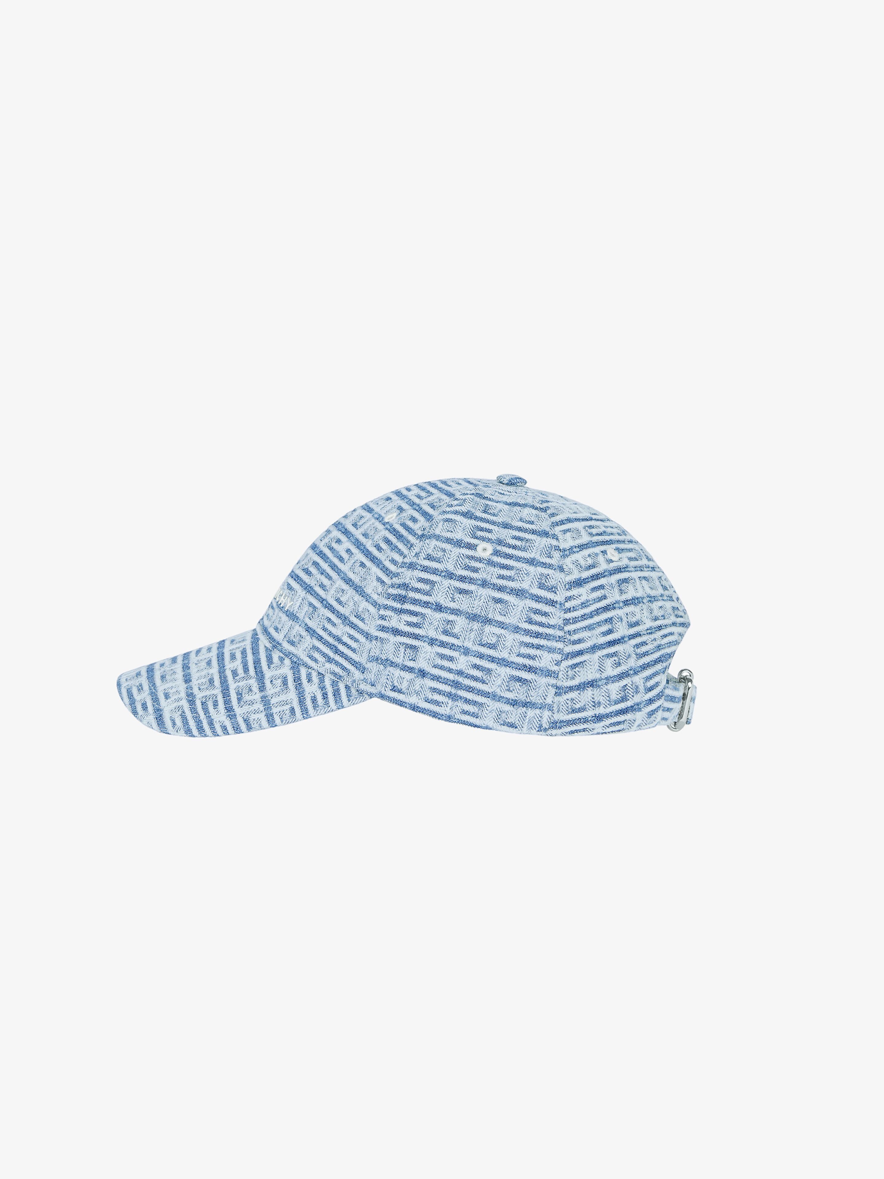 GIVENCHY CAP IN 4G EMBROIDERED DENIM - 4