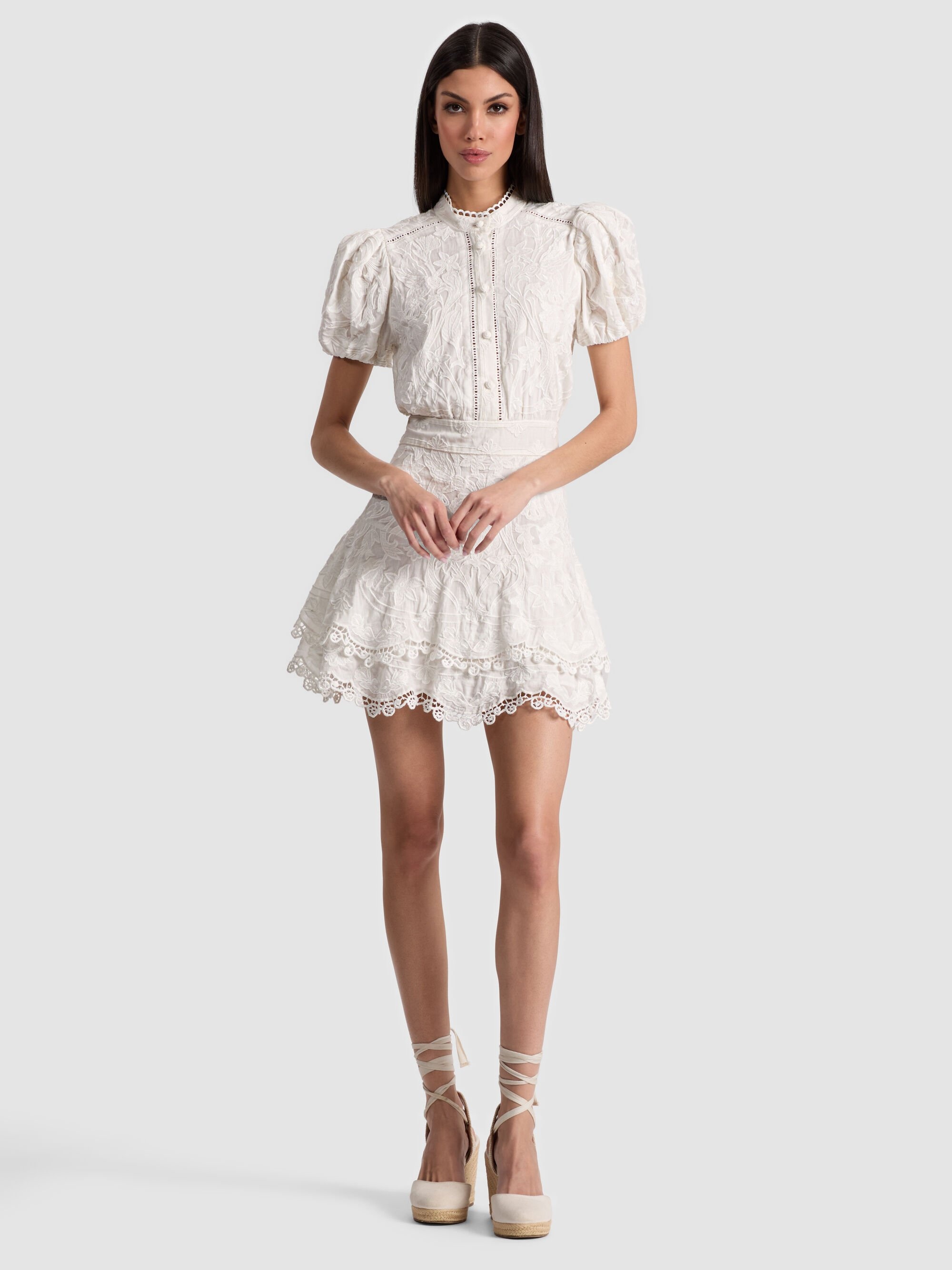 LORYN EMBROIDERED SHIRT DRESS - 2